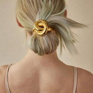 New! Gold Metal Knot Hair Tie